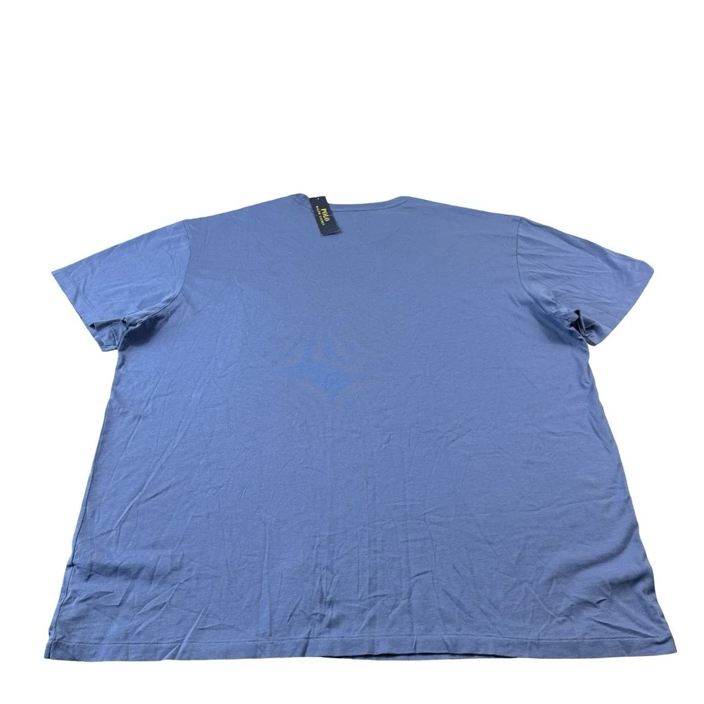 Polo Ralph Lauren Blue Pony Horseman Pocket S/S Cotton T Shirt Size 2XL NWT